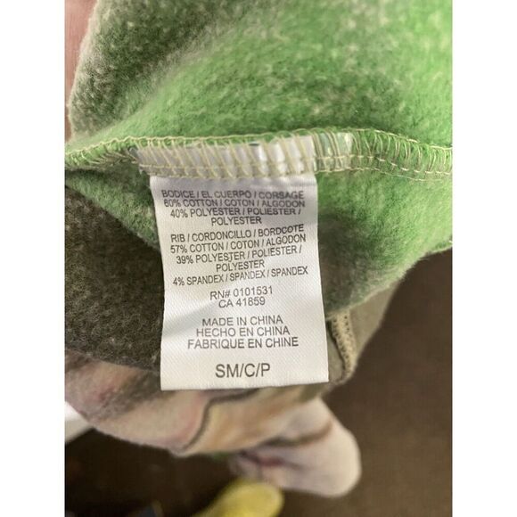 Womens Grateful Dead Graphic Tie Dye Dancing Bear Sweatshirt Small Purple Green - Picture 9 of 9